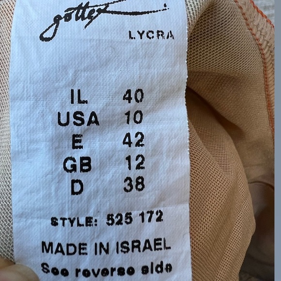 Vintage Gottex One Piece Floral Geometric Swimming Suit Size 10 - Picture 8 of 11